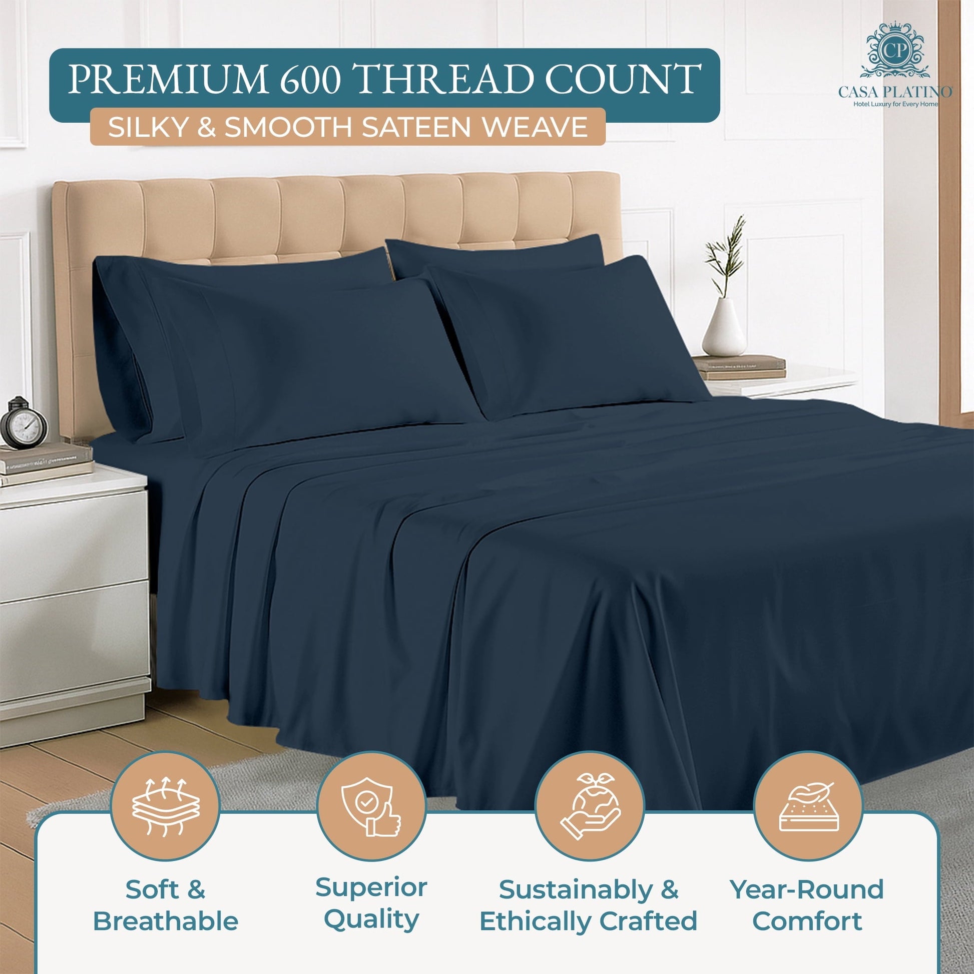 600 Thread Count Cotton Sheet Set