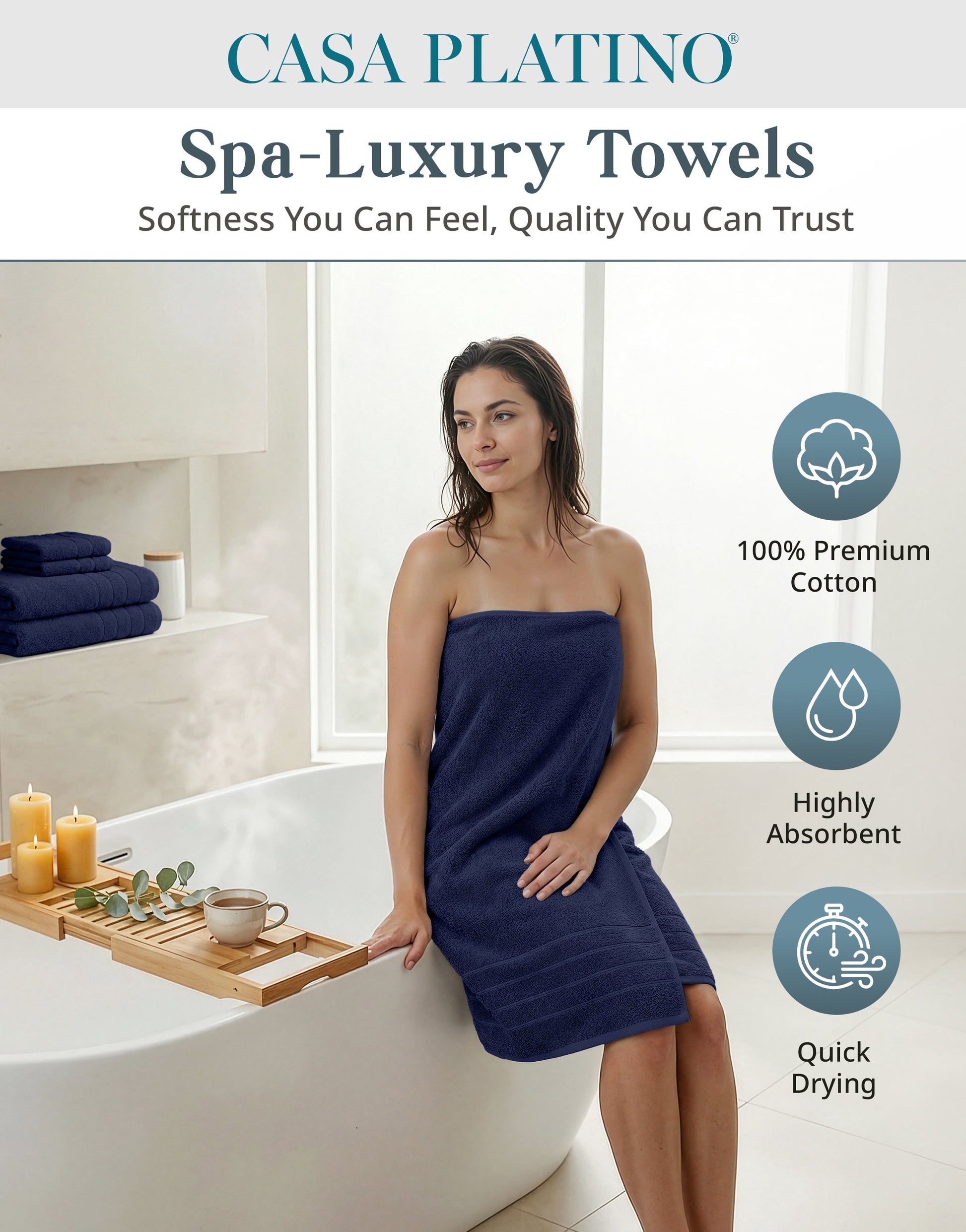 12-Piece Cotton Bath Towel Set