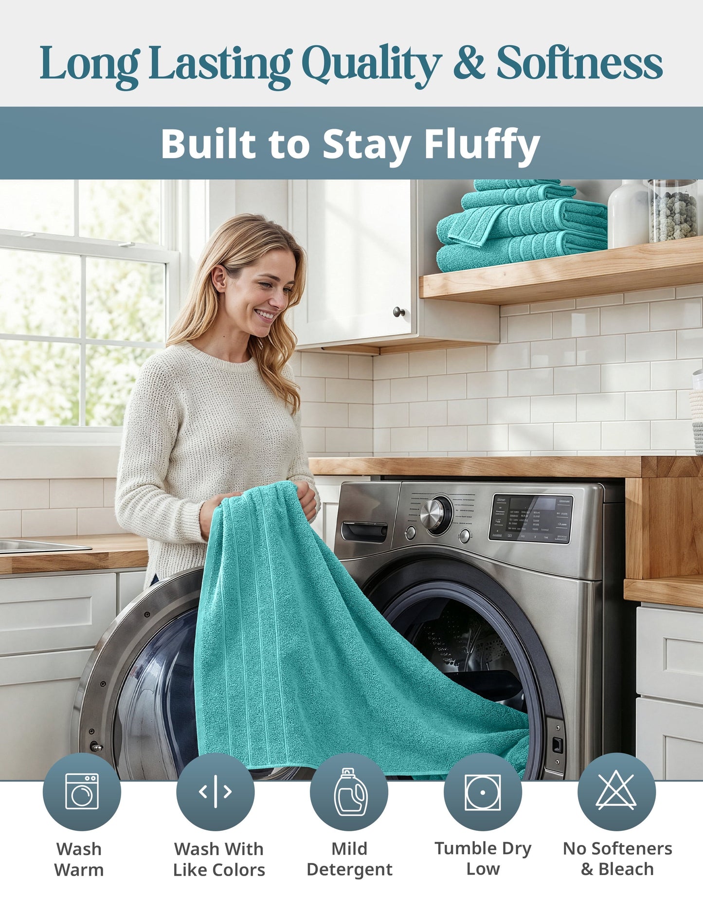 18-Piece Cotton Bath Towel Set cp-gallery: color=Aqua Sky; size=18 Piece Set