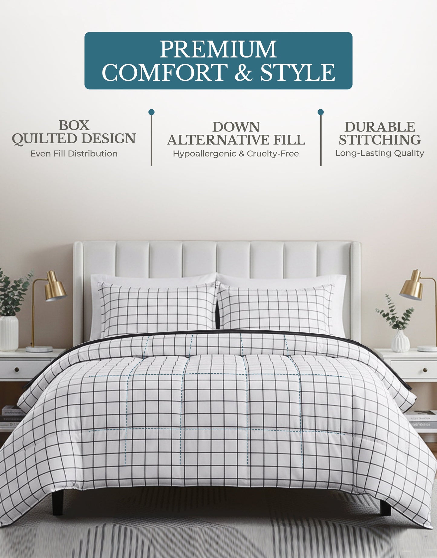 Down-Alternative Comforter cp-gallery: color=Window Pane; size=King
