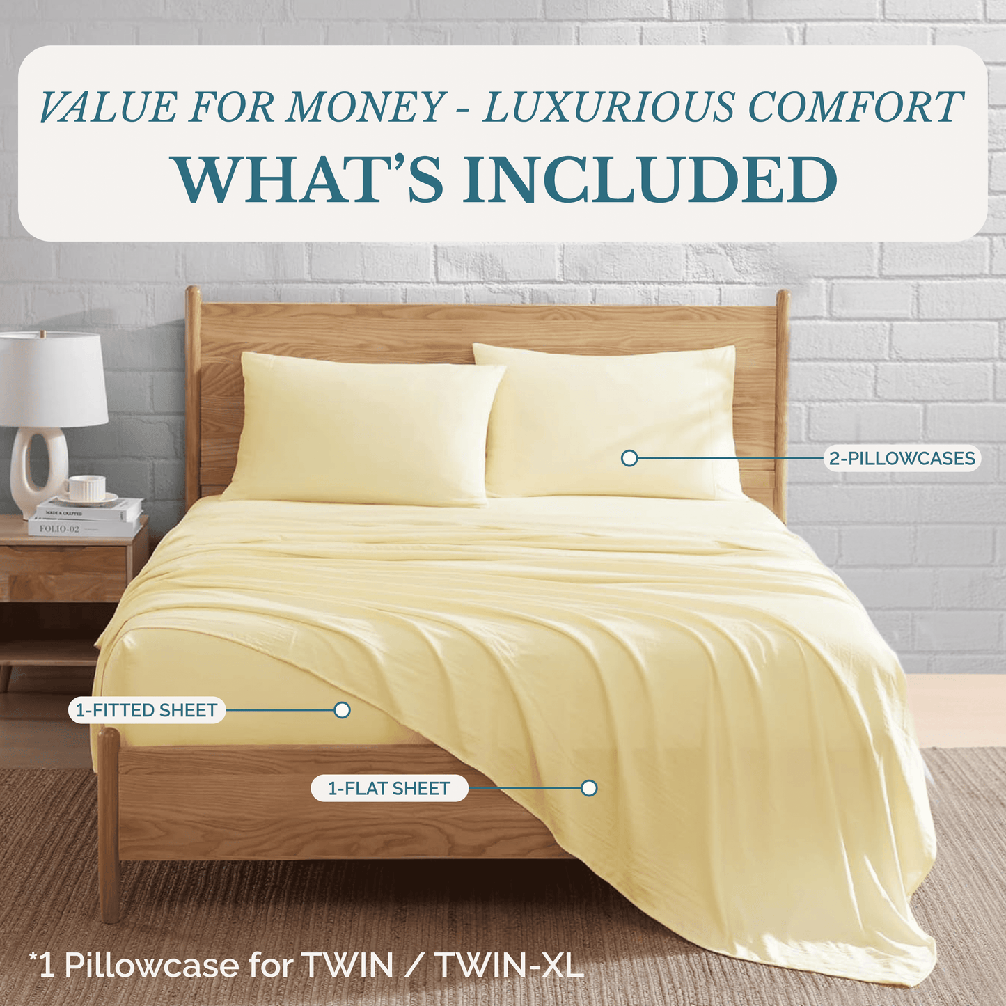 Washed Microfiber Sheet Set cp-gallery: color=Vanilla
