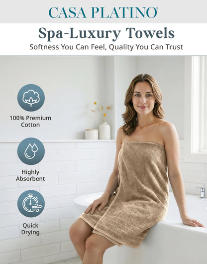 24-Piece Cotton Bath Towel Set cp-gallery: color=Towny Brown; size=24 Piece Set