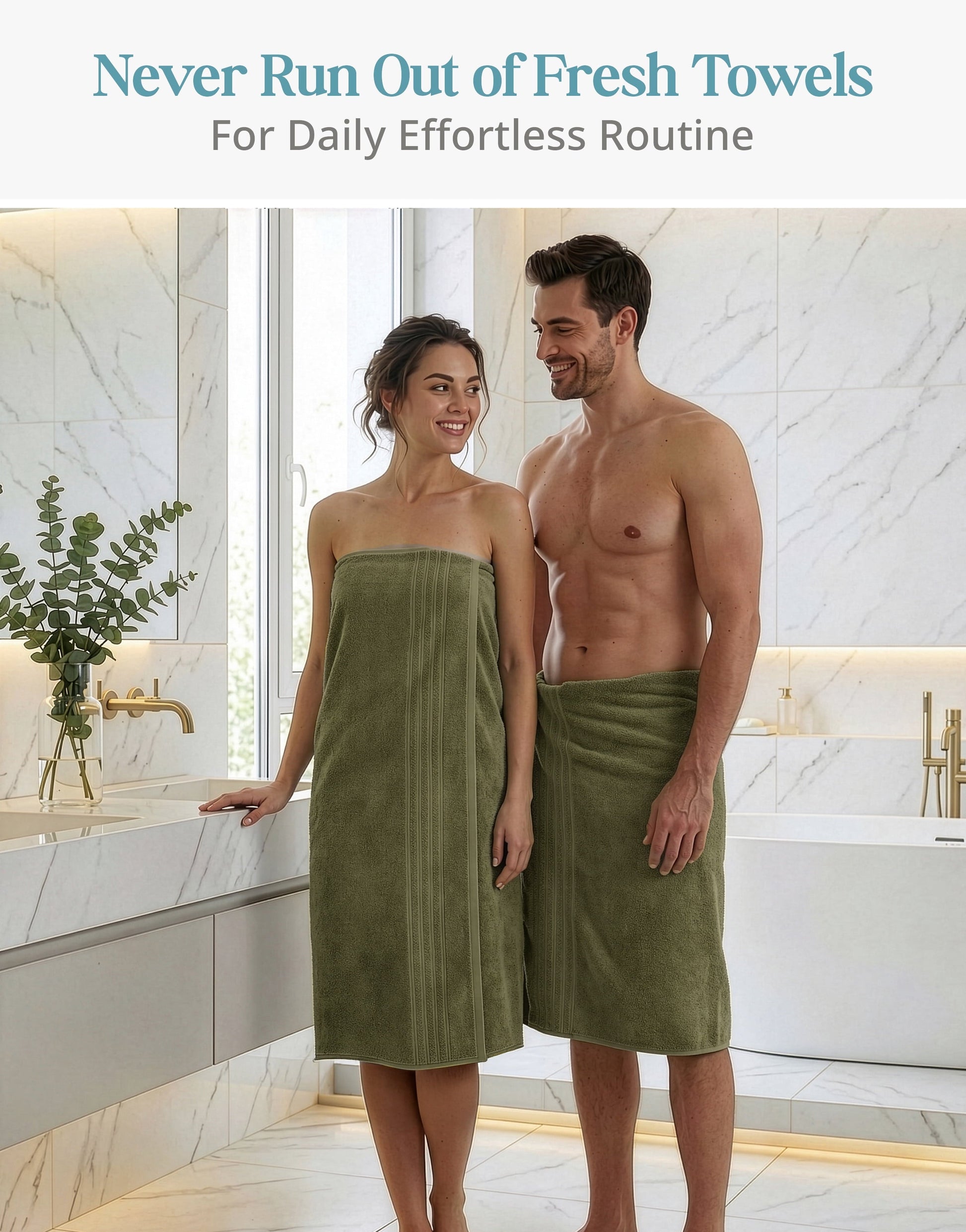 4-Piece Cotton Bath Towels Set