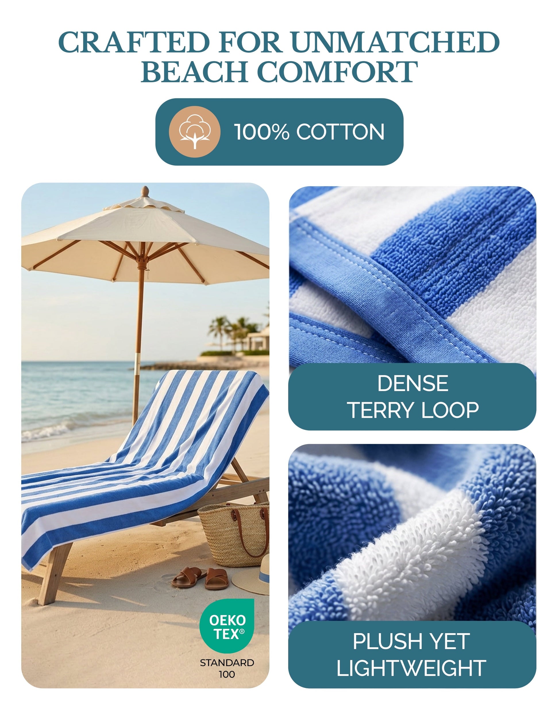 4-Piece Cabana Beach Towel Set