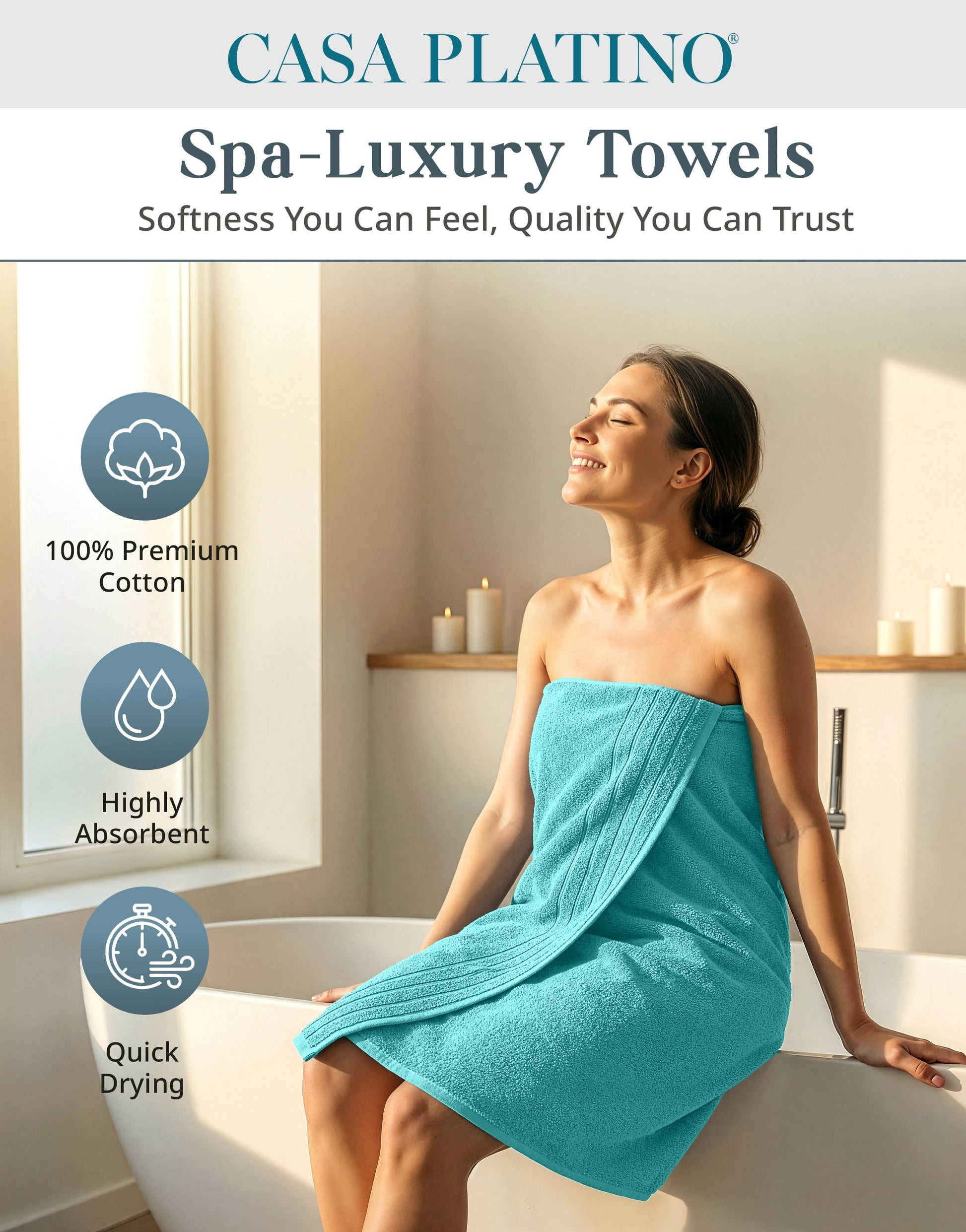8-Piece Cotton Bath Towel Set