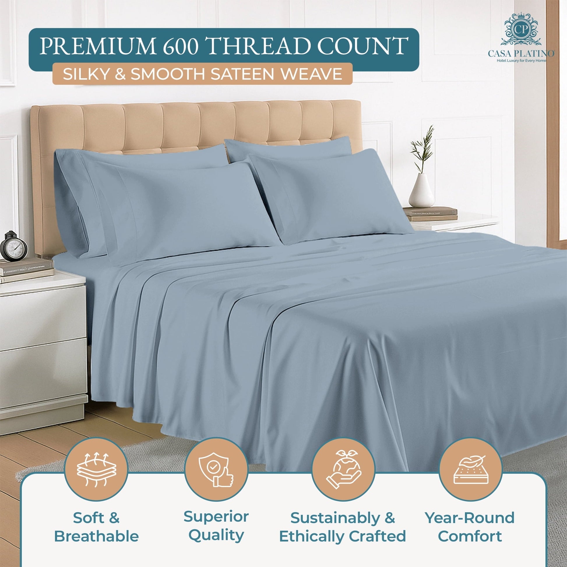 600 Thread Count Cotton Sheet Set