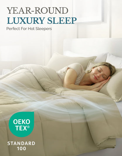 Down-Alternative Comforter cp-gallery: color=Linen; size=Queen