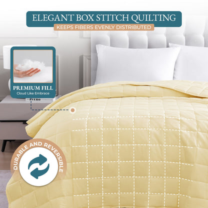 Quilted Bed Blanket cp-gallery: color=Vanilla