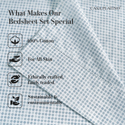 Percale Cotton Sheet Set cp-gallery: color=Polka Dot