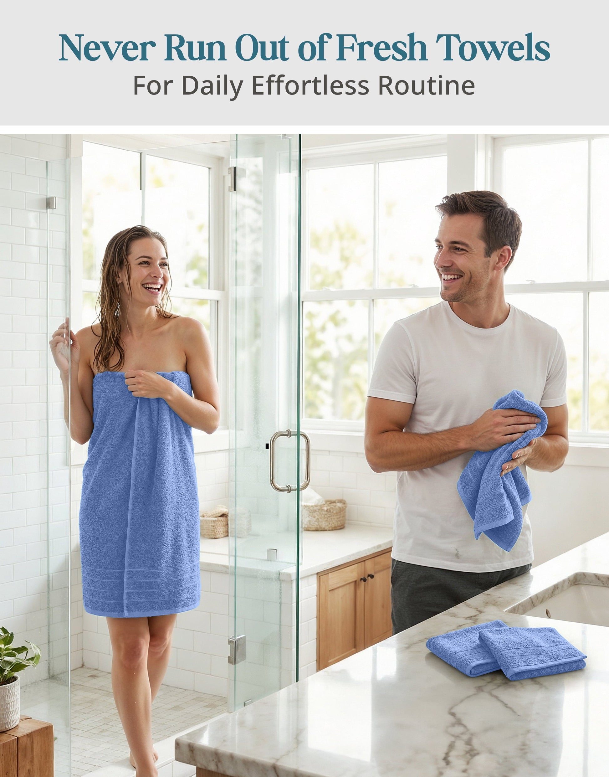 8-Piece Cotton Bath Towel Set