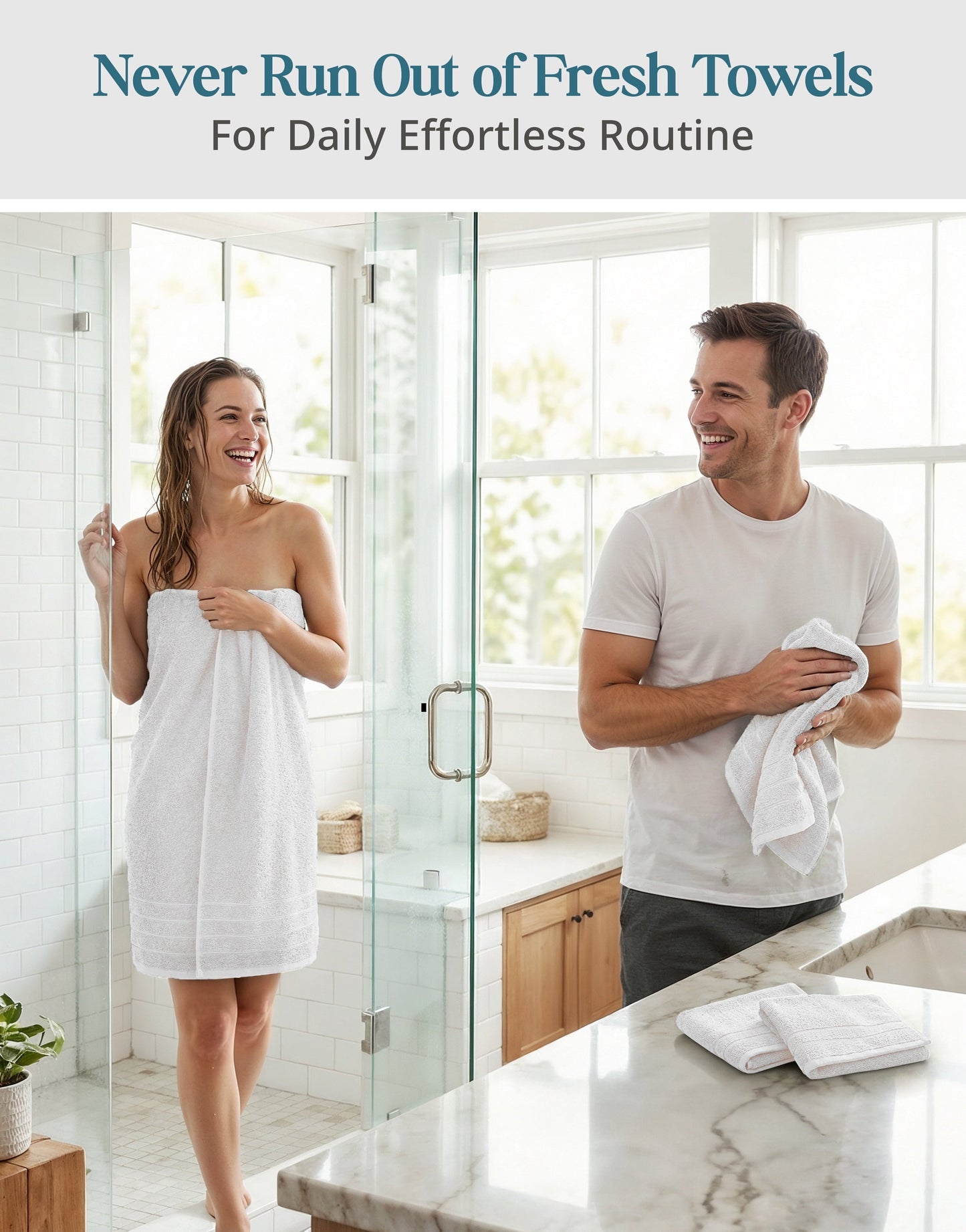 8-Piece Cotton Bath Towel Set cp-gallery: color=White; size=8 Piece Set