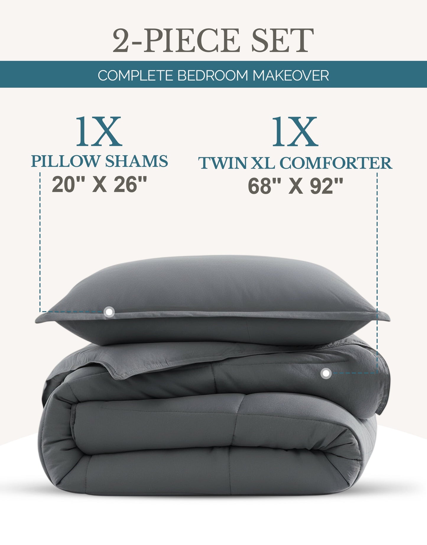 Down-Alternative Comforter cp-gallery: color=Charcoal; size=Twin-XL