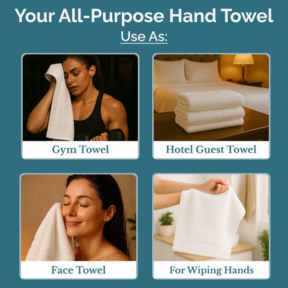 6-Piece Cotton Hand Towels Set cp-gallery: color=White; size=6 Piece Set