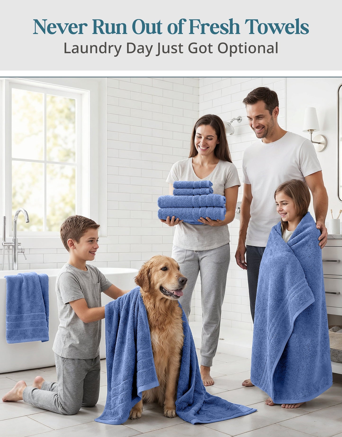 18-Piece Cotton Bath Towel Set cp-gallery: color=Blue; size=18 Piece Set