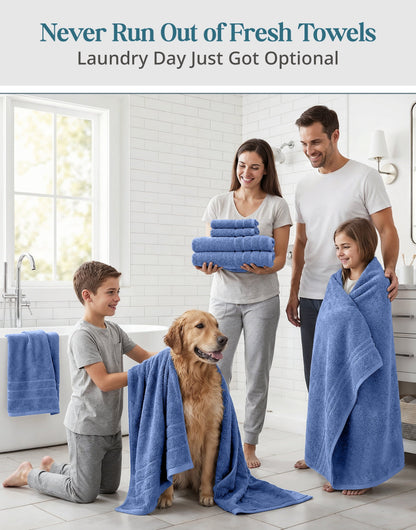 18-Piece Cotton Bath Towel Set cp-gallery: color=Blue; size=18 Piece Set
