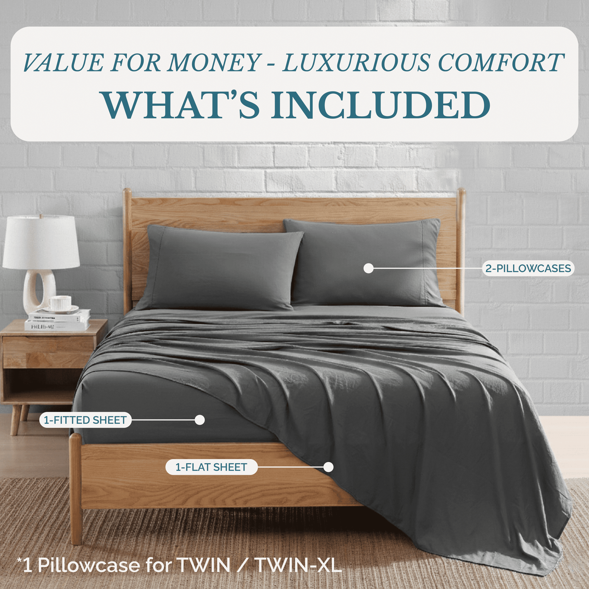 Washed Microfiber Sheet Set