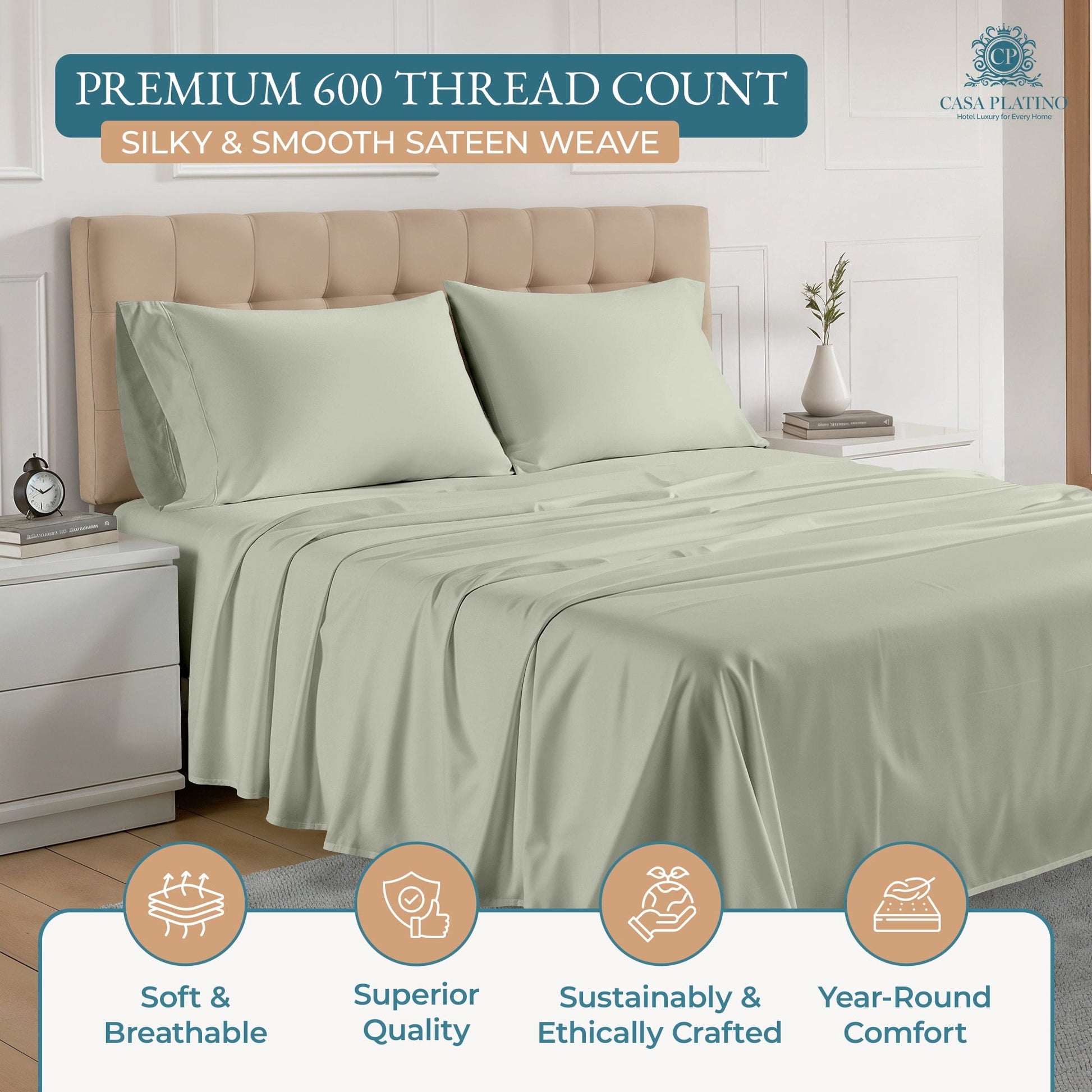 600 Thread Count Cotton Sheet Set
