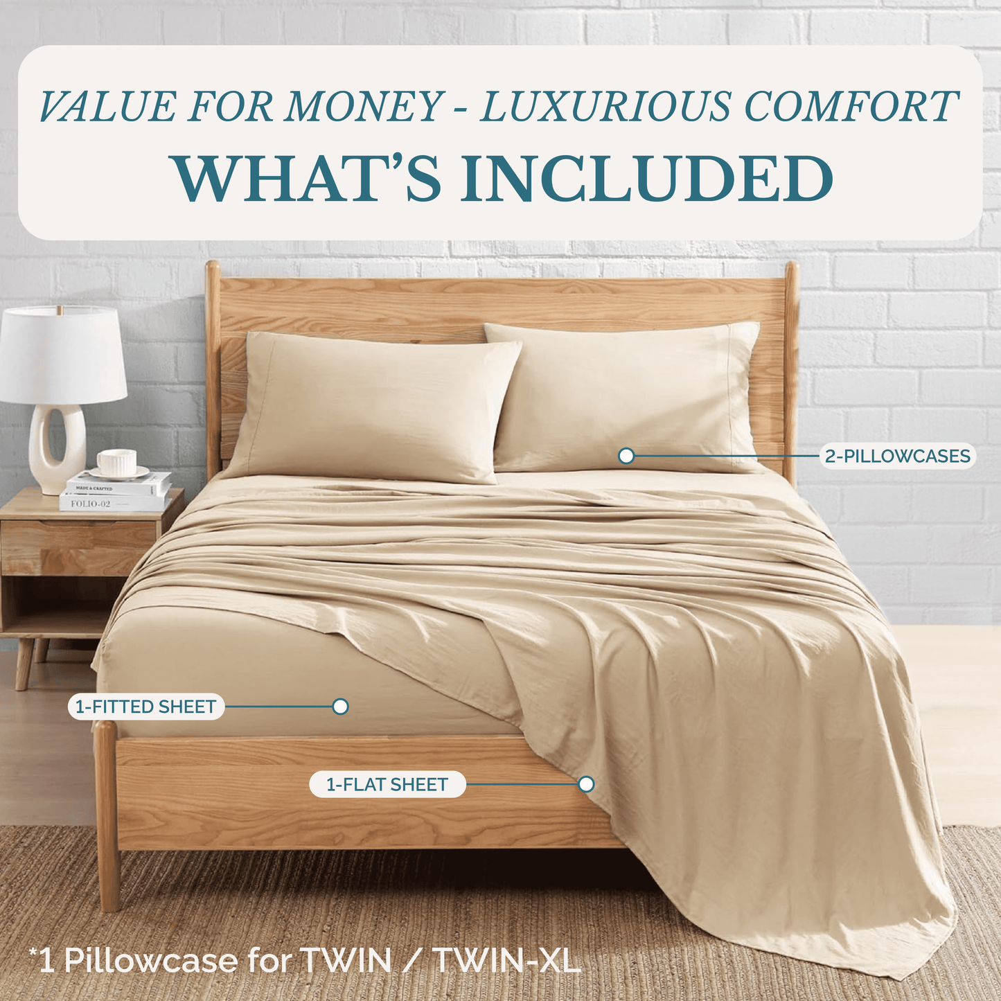 Washed Microfiber Sheet Set cp-gallery: color=Linen
