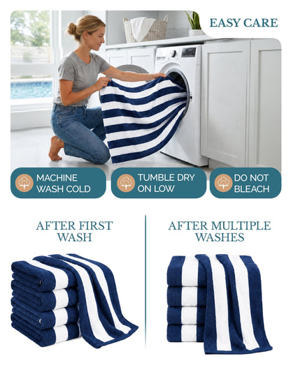 4-Piece Cabana Beach Towel Set cp-gallery: color=Blue; size=4 Piece Set