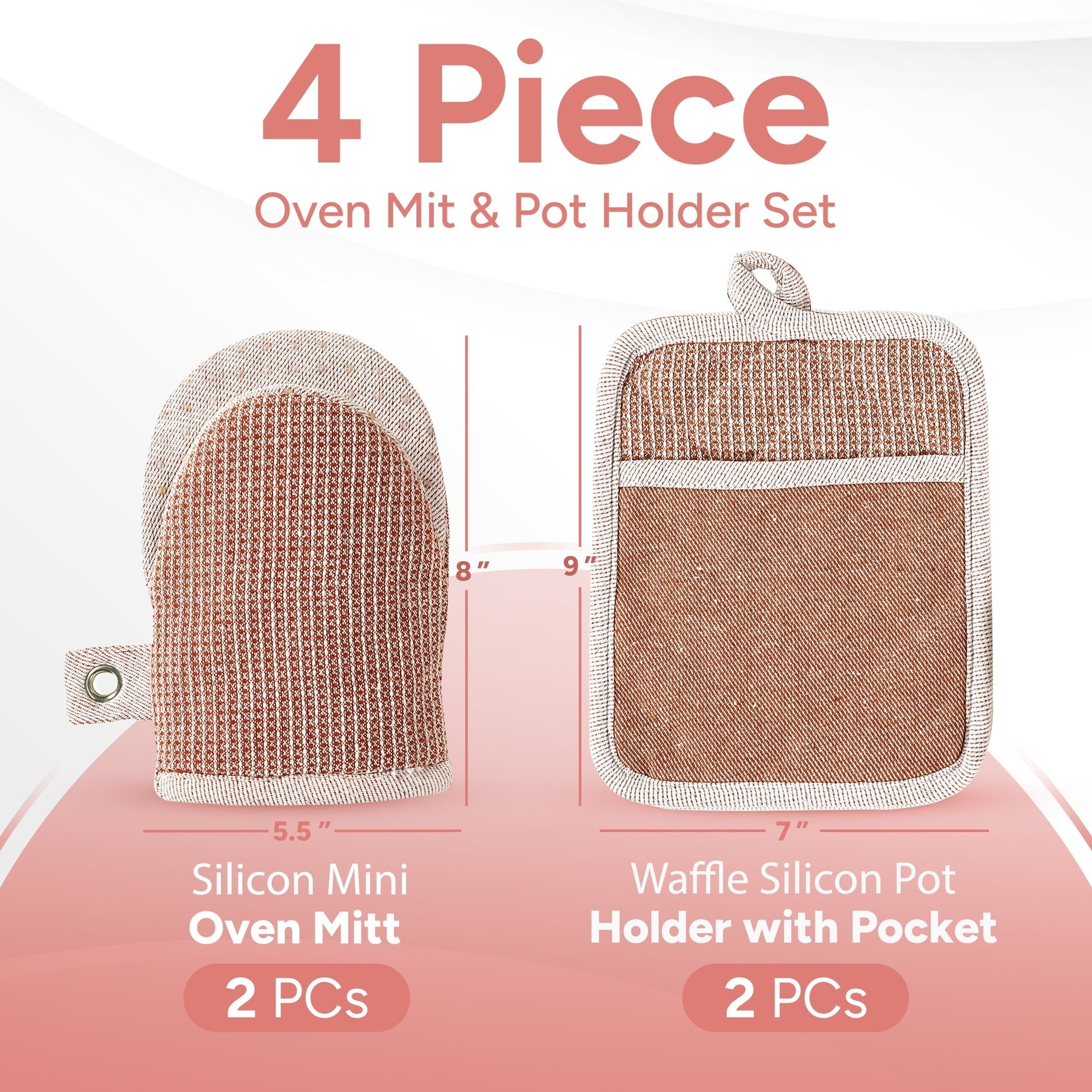 Kitchen Set - Oven Mitts, Pot Holders & Towels