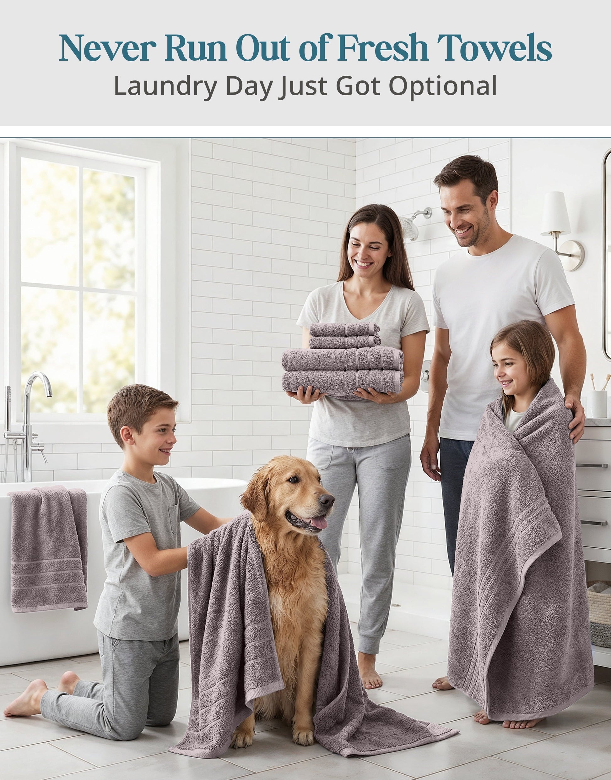 12-Piece Cotton Bath Towel Set