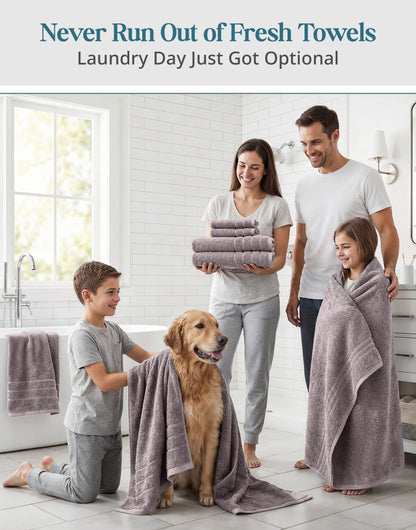 12-Piece Cotton Bath Towel Set cp-gallery: color=Platinum Grey; size=12 Piece Set