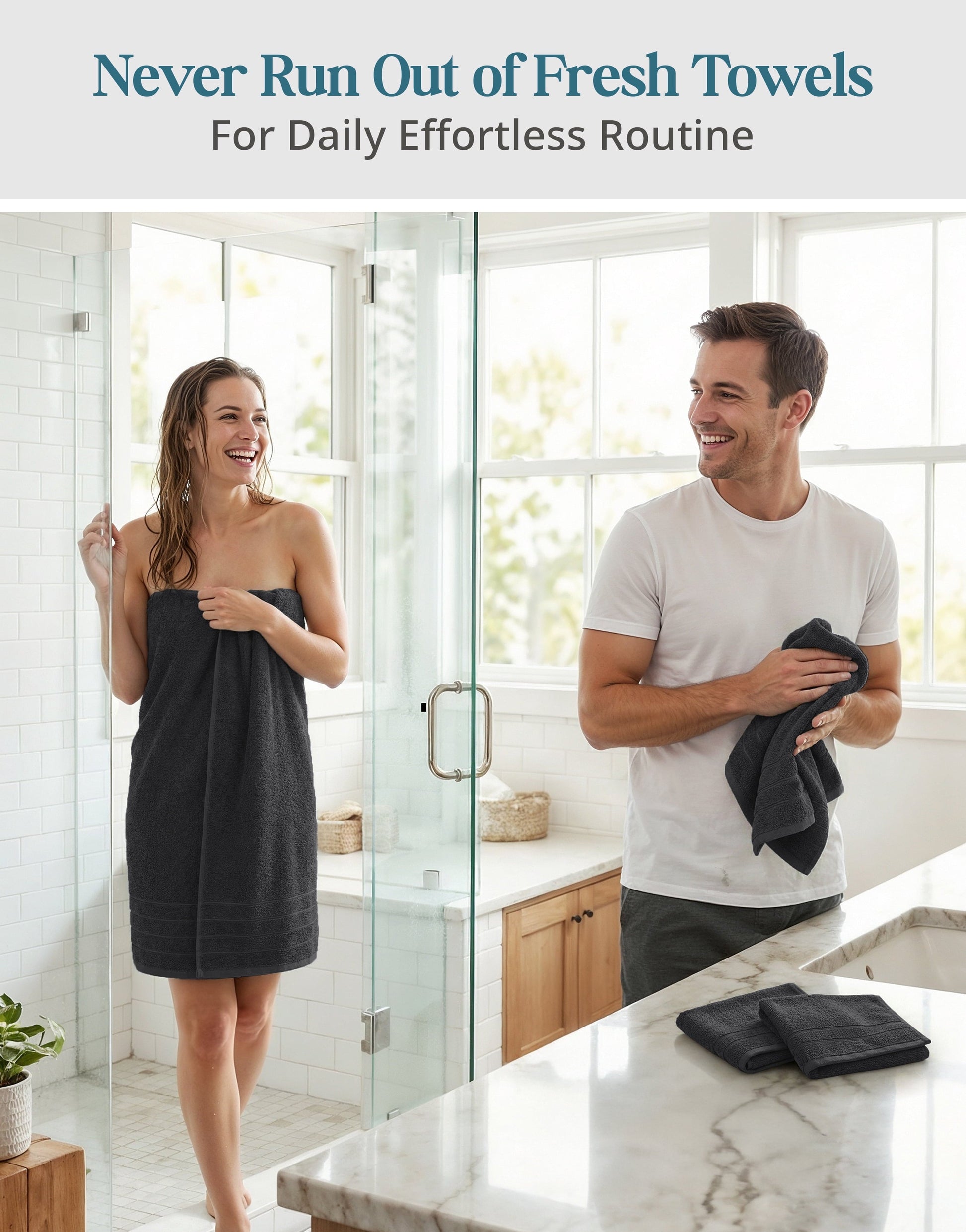 8-Piece Cotton Bath Towel Set