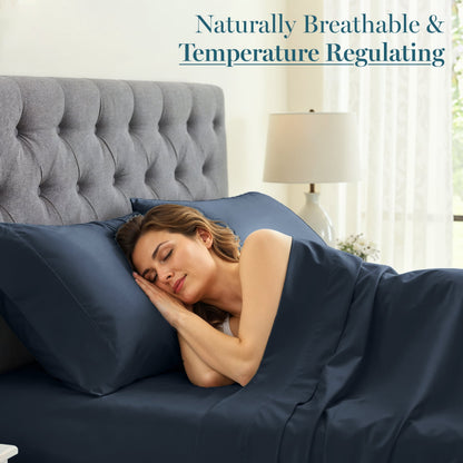 1000 Thread Count Egyptian Cotton Sheet Set cp-gallery: color=Estate Blue