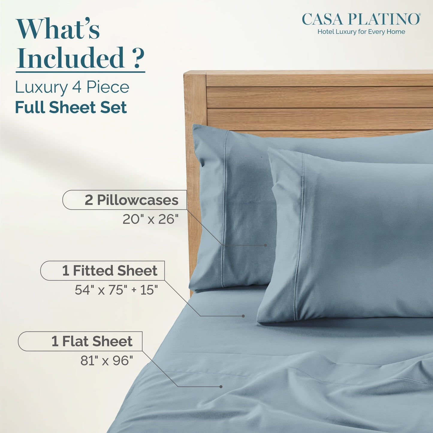 1000 Thread Count Egyptian Cotton Sheet Set cp-gallery: color=French Blue; size=Full