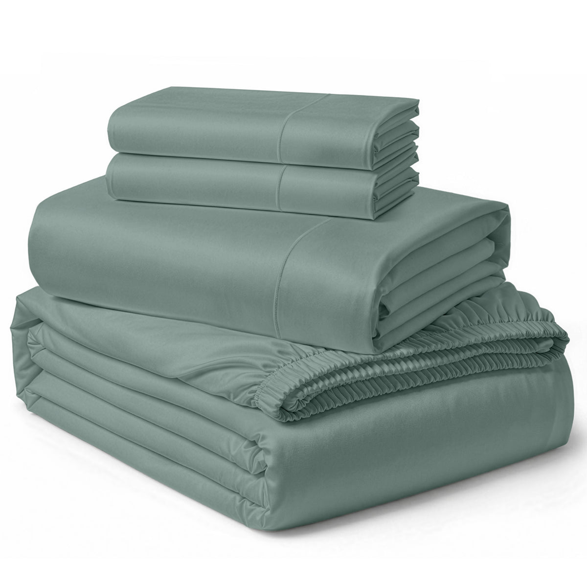 Lane Linen Egyptian Cotton Sheet Set - Jadeite - 4 piece set
