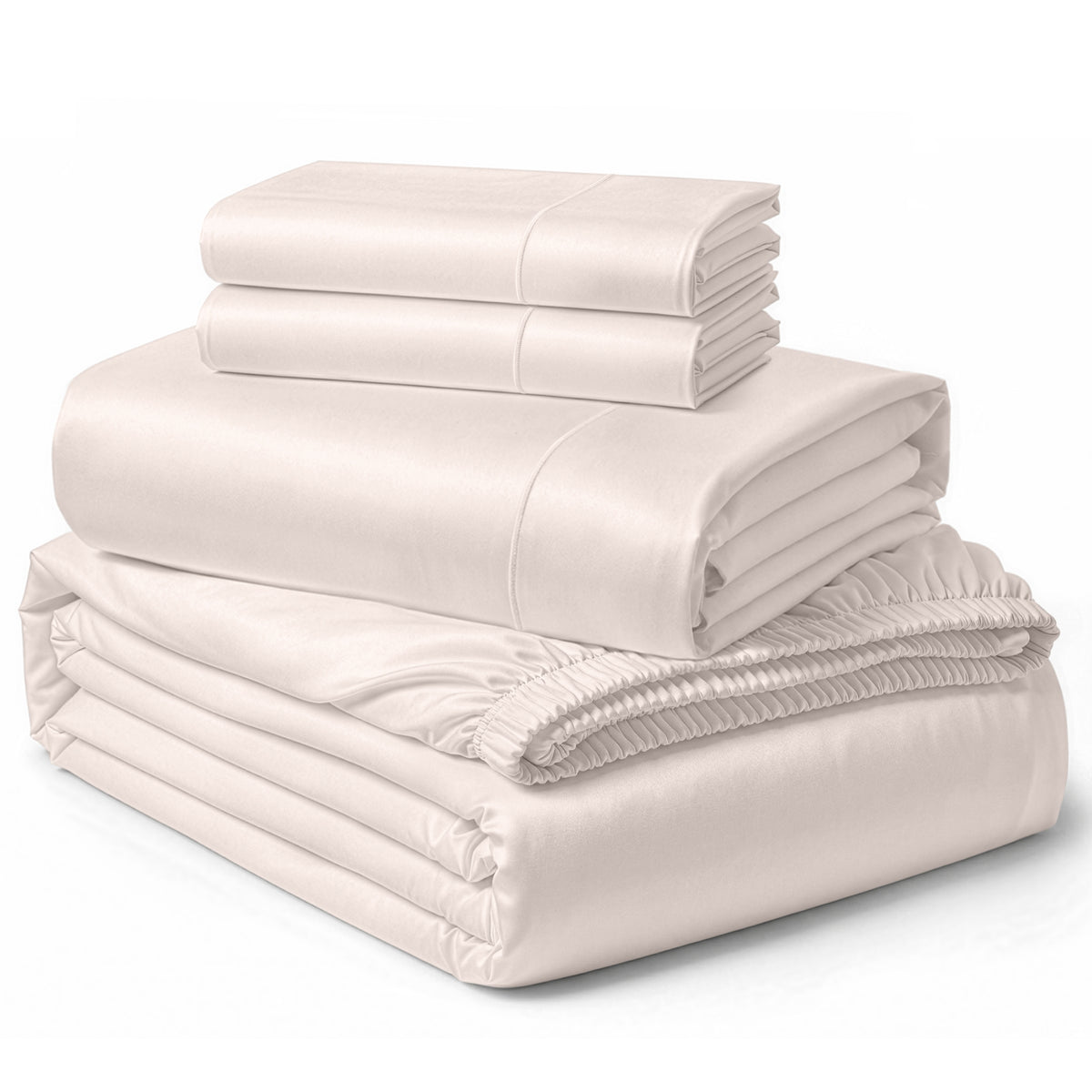 Lane Linen Egyptian Cotton Sheet Set - Petal Pink - 4 piece set