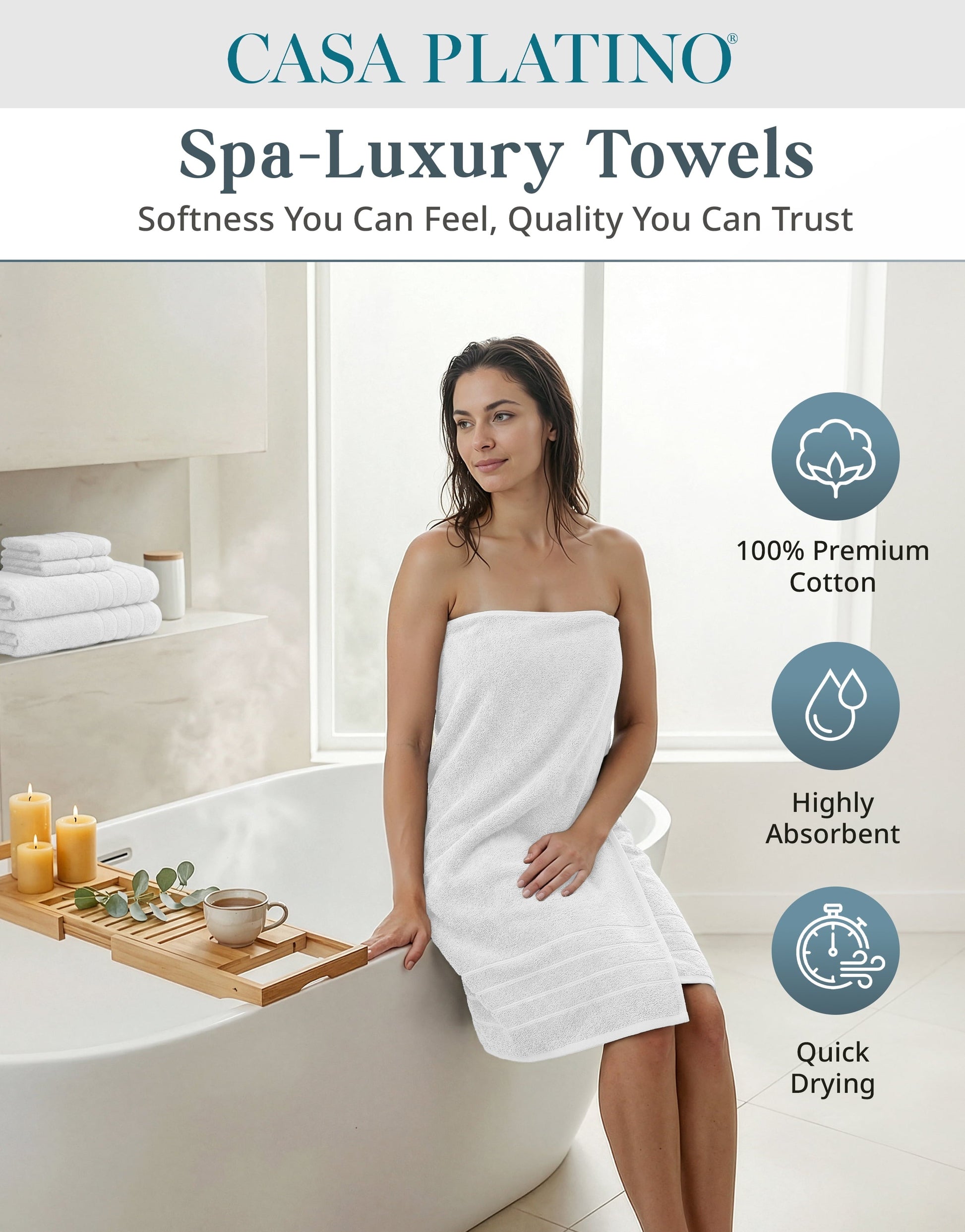 12-Piece Cotton Bath Towel Set