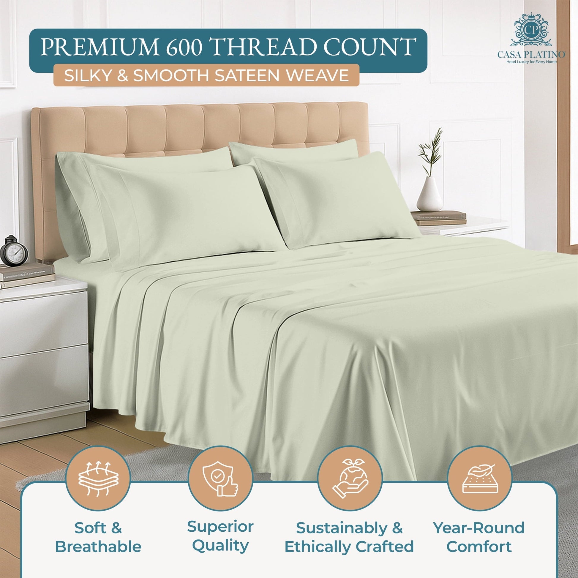600 Thread Count Cotton Sheet Set
