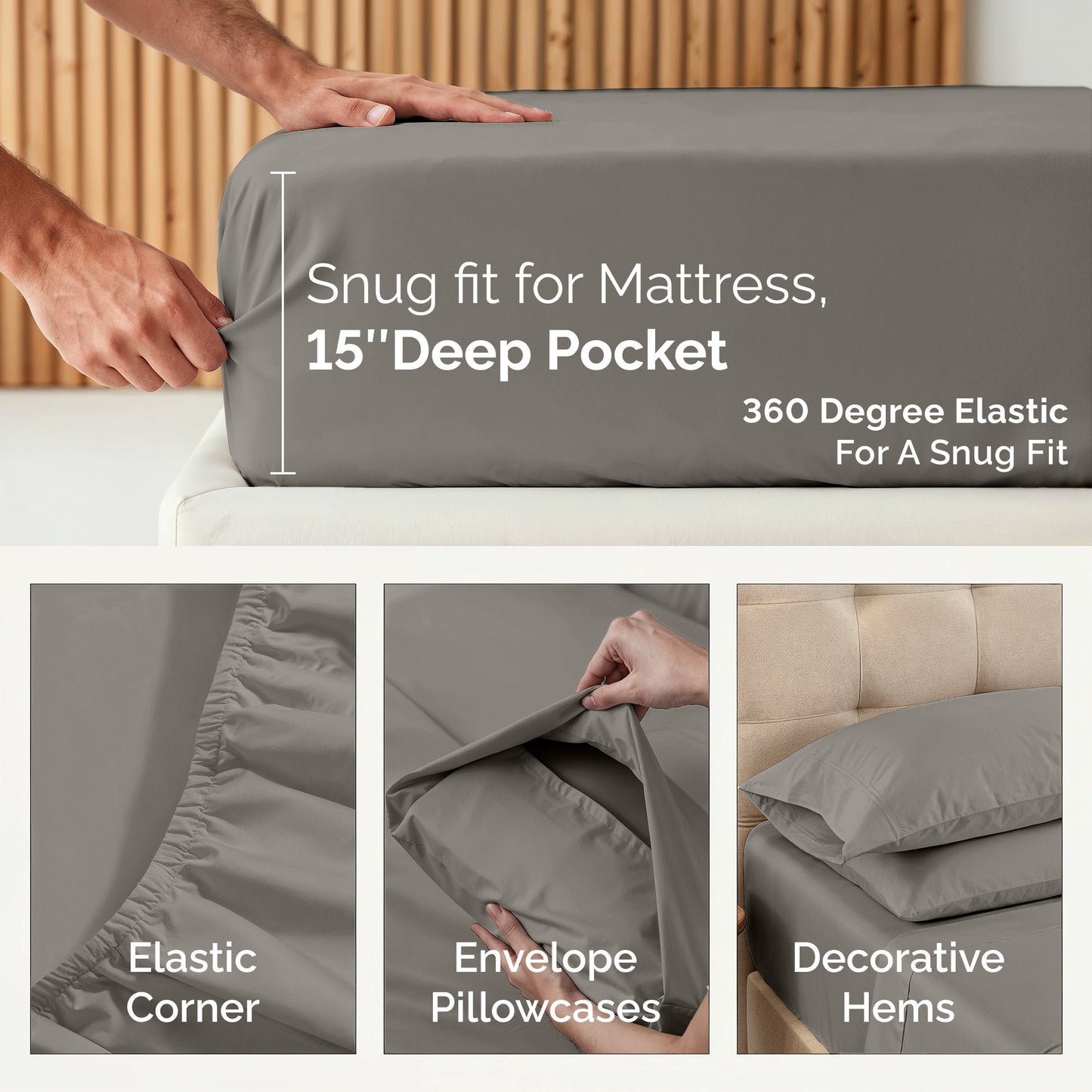 450 Thread Count Cotton Sheet Set cp-gallery: color=Paloma Grey