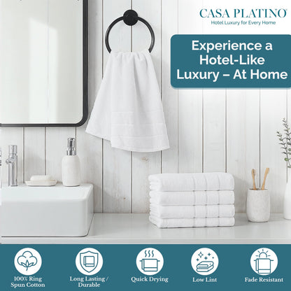 6-Piece Cotton Hand Towels Set cp-gallery: color=White; size=6 Piece Set