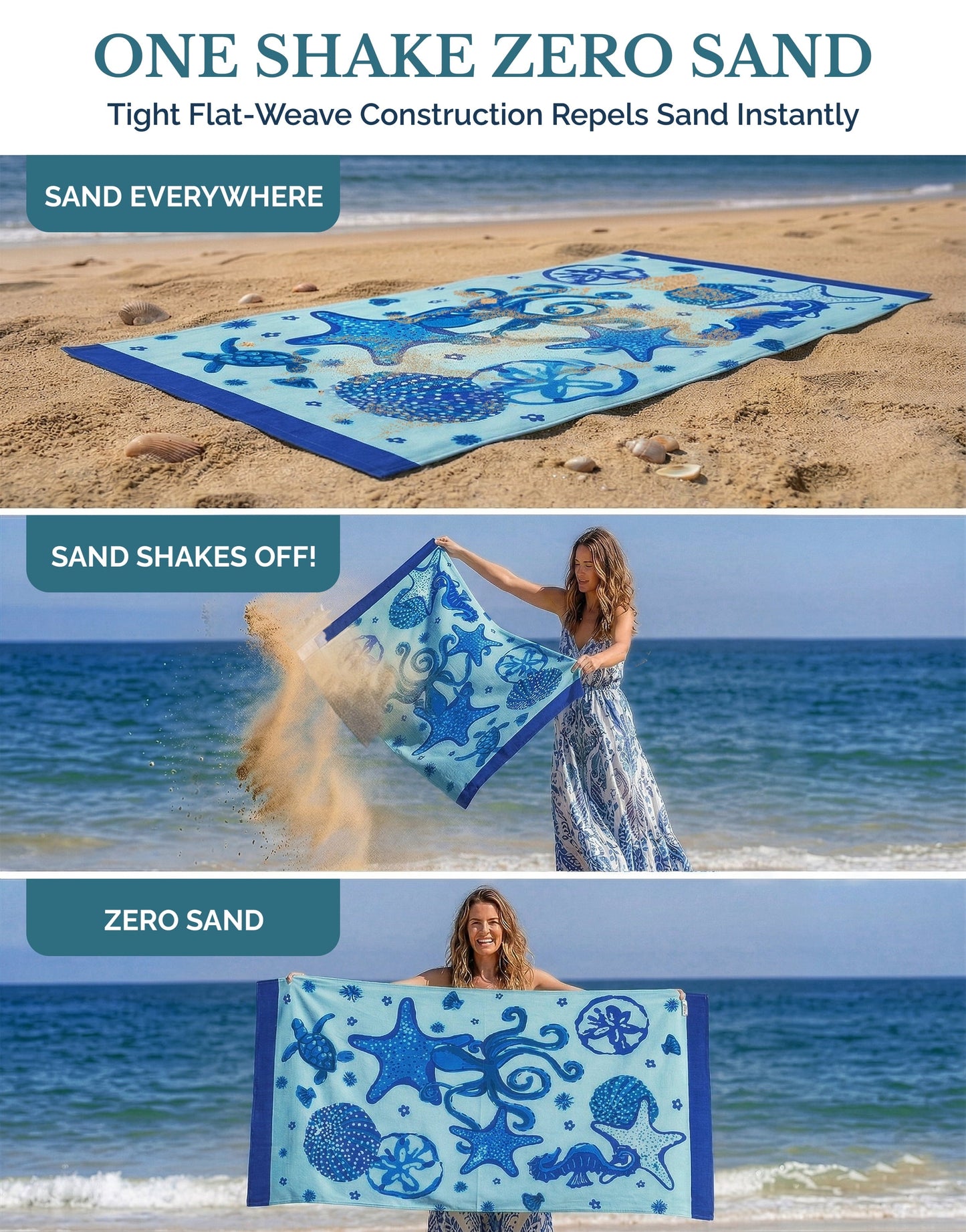 Cotton Hammam Beach Towels Multi-Pack cp-gallery: color=Tropica; size=6 Piece Set