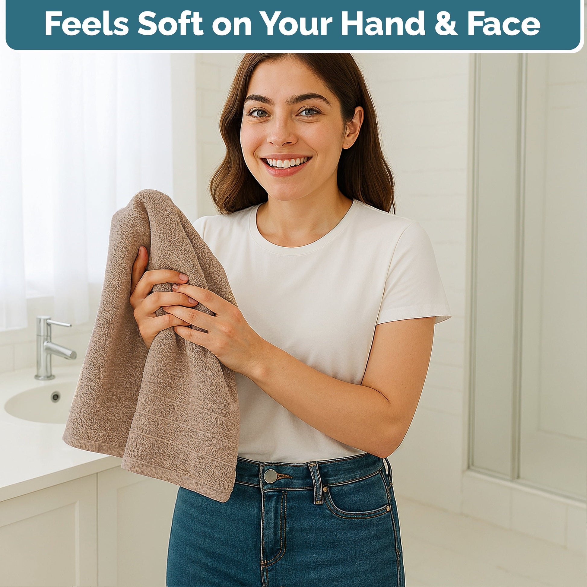 6-Piece Cotton Hand Towels Set