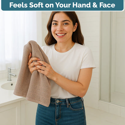 4-Piece Cotton Hand Towels Set cp-gallery: color=Brown; size=4 Piece Set