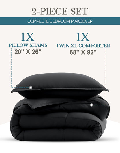 Down-Alternative Comforter cp-gallery: color=Black; size=Twin-XL