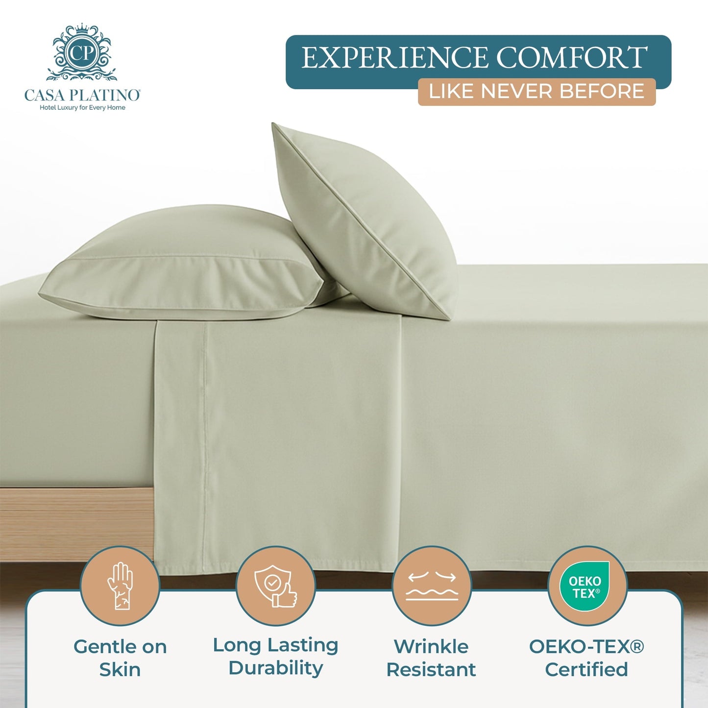 600 Thread Count Cotton Sheet Set cp-gallery: color=Mineral; size=King