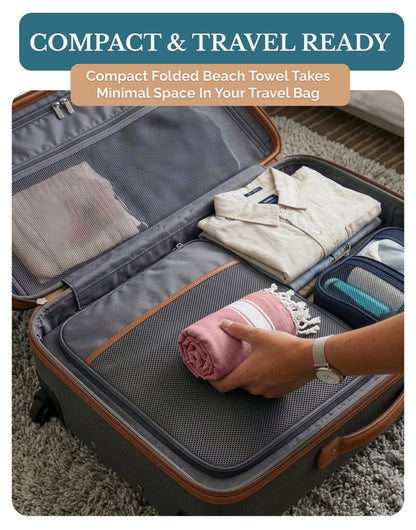 Cotton Hammam Beach Towels Multi-Pack cp-gallery: color=Cashmere Rose; size=4 Piece Set