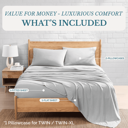 Washed Microfiber Sheet Set cp-gallery: color=Silver