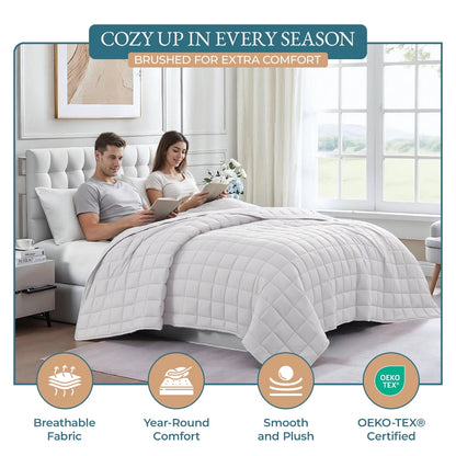 Quilted Bed Blanket cp-gallery: color=White