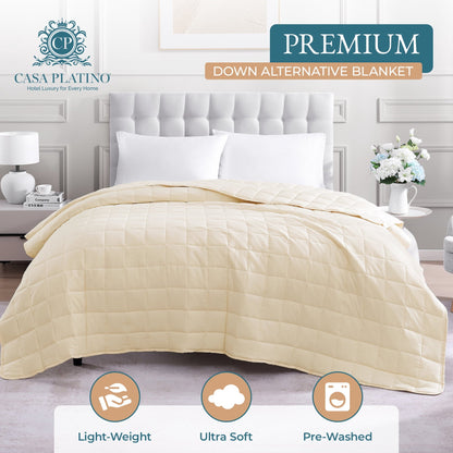 Quilted Bed Blanket cp-gallery: color=Ivory