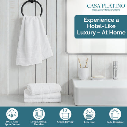 4-Piece Cotton Hand Towels Set cp-gallery: color=White; size=4 Piece Set