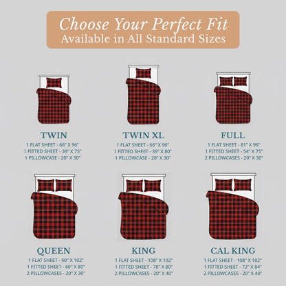 Flannel Sheet Set cp-gallery: color=Red Check