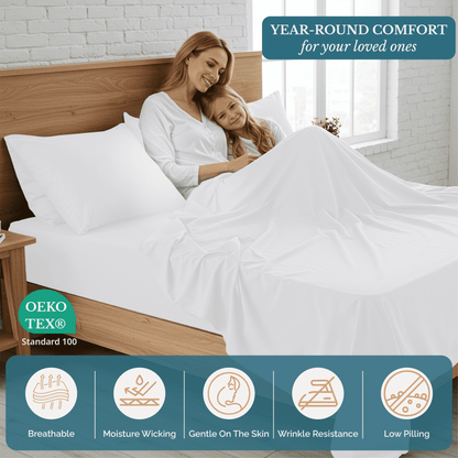 Washed Microfiber Sheet Set cp-gallery: color=White