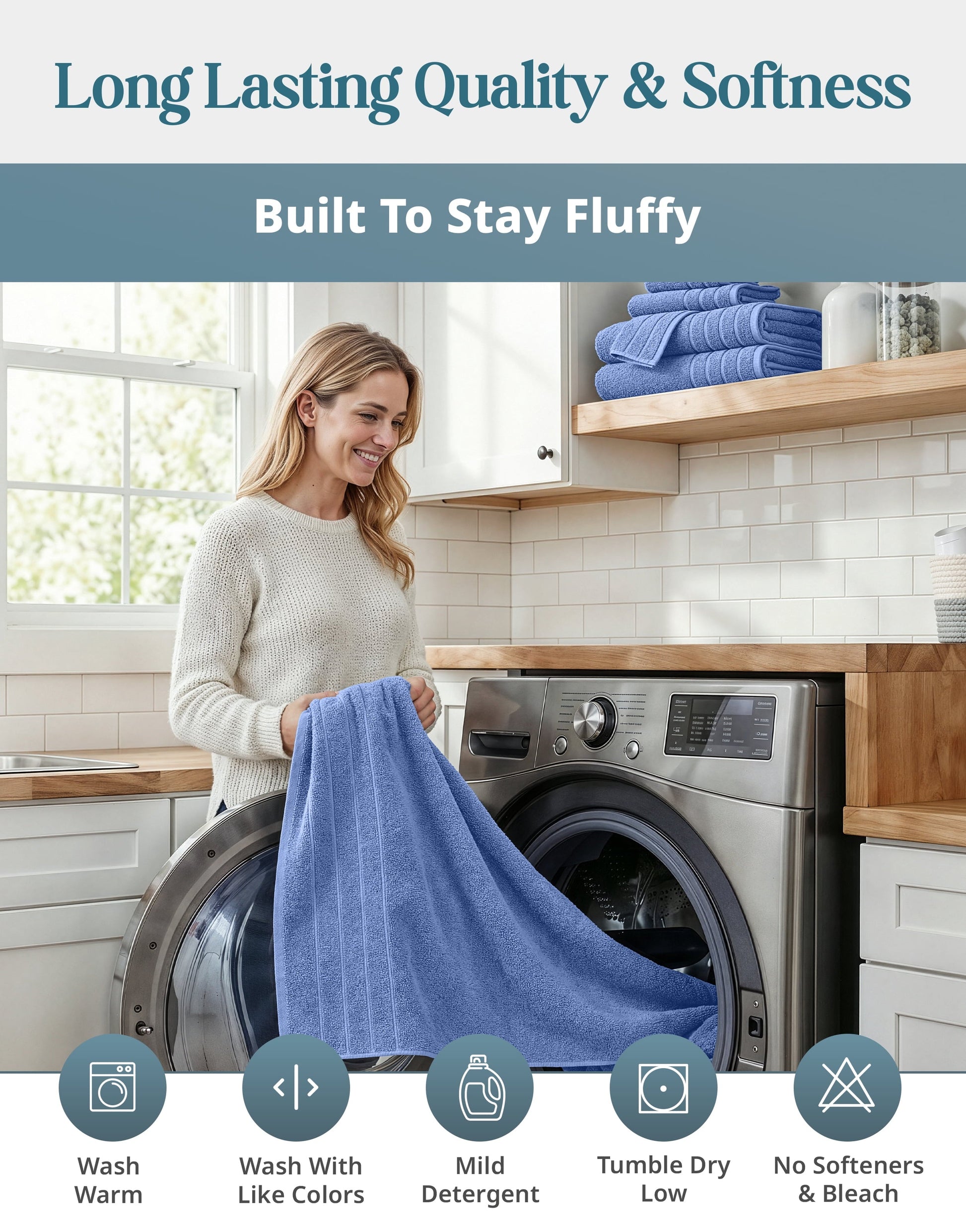 8-Piece Cotton Bath Towel Set