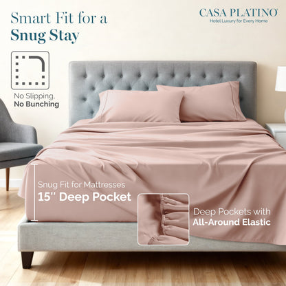 1000 Thread Count Egyptian Cotton Sheet Set cp-gallery: color=Sepia Rose