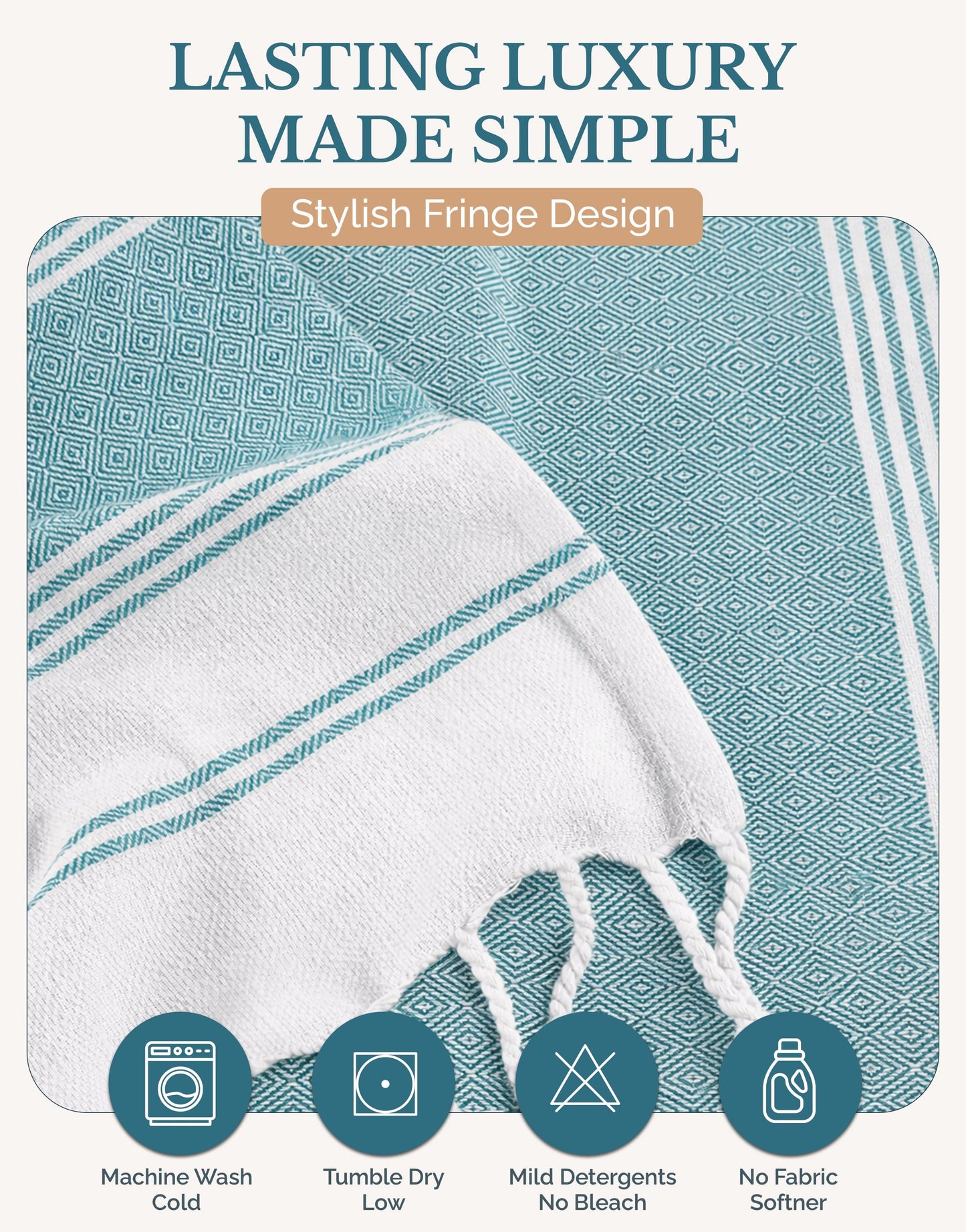 Cotton Hammam Beach Towels Multi-Pack cp-gallery: color=Tropica; size=6 Piece Set
